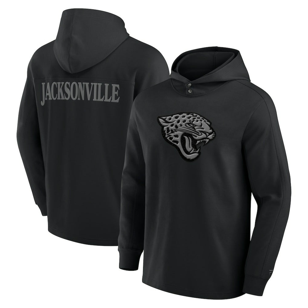 Jacksonville Jaguars Elements Blaze Tri-Blend Long Sleeve Hoodie T-Shirt Black - Fanatics