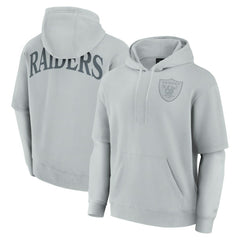 Las Vegas Raiders Unisex Sleek Elements Pullover Hoodie Gray - Fanatics