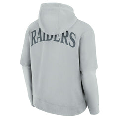 Las Vegas Raiders Unisex Sleek Elements Pullover Hoodie Gray - Fanatics