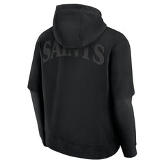 New Orleans Saints Unisex Sleek Elements Pullover Hoodie Black - Fanatics