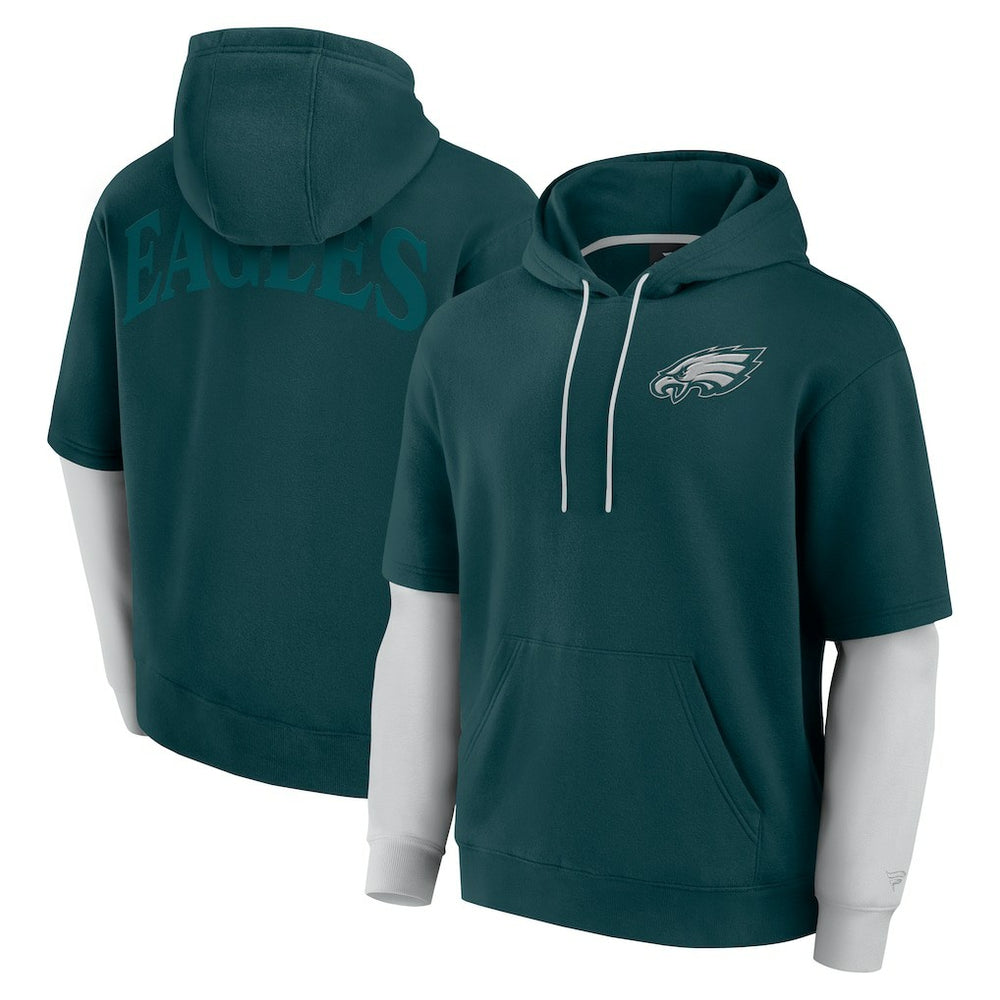 Philadelphia Eagles Unisex Sleek Elements Pullover Hoodie Green - Fanatics