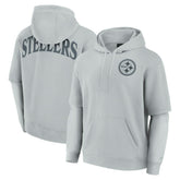 Pittsburgh Steelers Unisex Sleek Elements Pullover Hoodie Gray - Fanatics