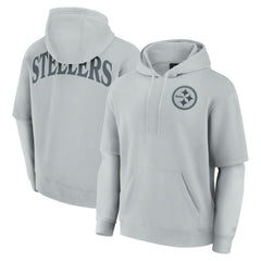 Pittsburgh Steelers Unisex Sleek Elements Pullover Hoodie Gray - Fanatics