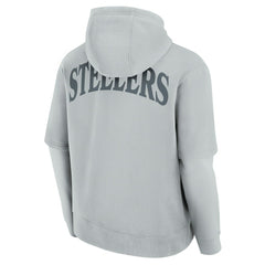 Pittsburgh Steelers Unisex Sleek Elements Pullover Hoodie Gray - Fanatics