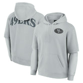 San Francisco 49ers Unisex Sleek Elements Pullover Hoodie Gray - Fanatics