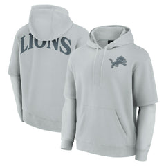 Detroit Lions Unisex Sleek Elements Pullover Hoodie Gray - Fanatics