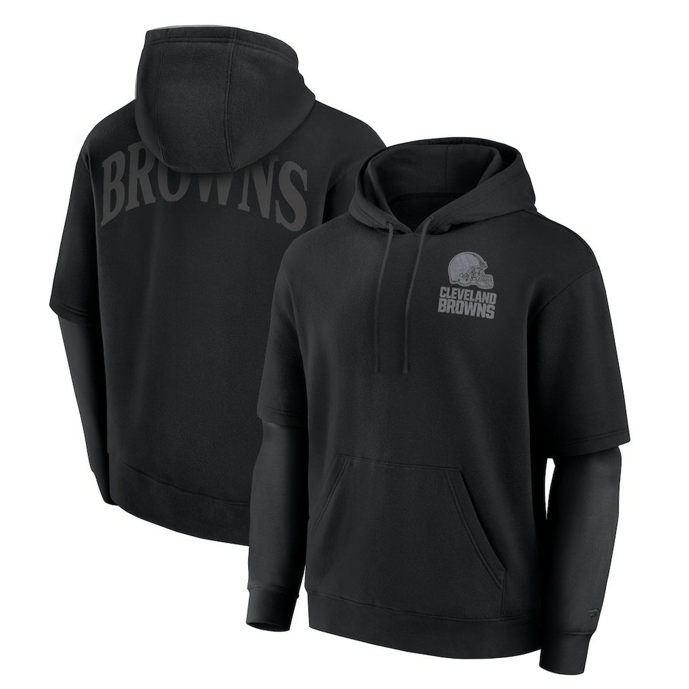 Cleveland Browns Unisex Sleek Elements Pullover Hoodie Black - Fanatics