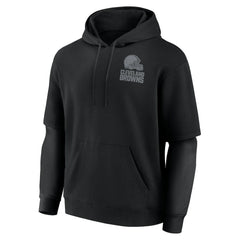 Cleveland Browns Unisex Sleek Elements Pullover Hoodie Black - Fanatics