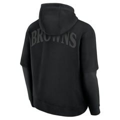 Cleveland Browns Unisex Sleek Elements Pullover Hoodie Black - Fanatics