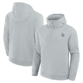 Minnesota Vikings Unisex Front Office Full-Zip Hoodie Gray - Fanatics
