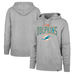 Miami Dolphins '47 Headline Pullover Hoodie Gray - 47 brand