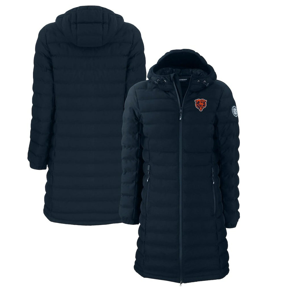 Chicago Bears Cutter & Buck Women's Throwback Logo Mission Ridge Repreve Eco Insulated Full-Zip Puffer Jacket Navy - NFL