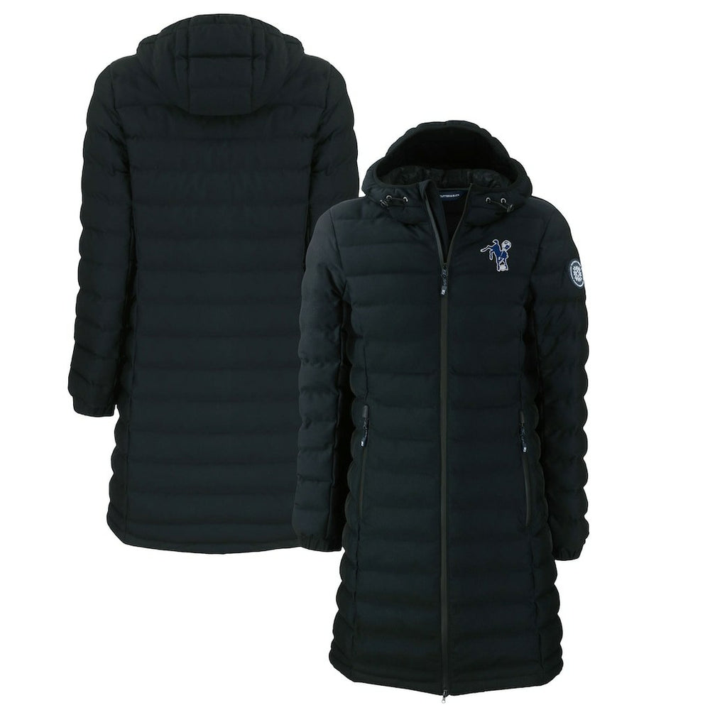 Indianapolis Colts Cutter & Buck Women's Throwback Logo Mission Ridge Repreve Eco Insulated Full-Zip Puffer Jacket Black - NFL