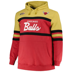 Mitchell & Ness - Chicago Bulls Big & Tall Hardwood Classics Head Coach Pullover Hoodie - Red