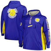 Mitchell & Ness - Golden State Warriors Big & Tall Hardwood Classics Team OG 2.0 Anorak Hoodie Quarter-Zip Windbreaker Jacket - Royal