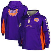 Mitchell & Ness - Phoenix Suns Big & Tall Hardwood Classics Team OG 2.0 Anorak Hoodie Quarter-Zip Windbreaker Jacket - Purple