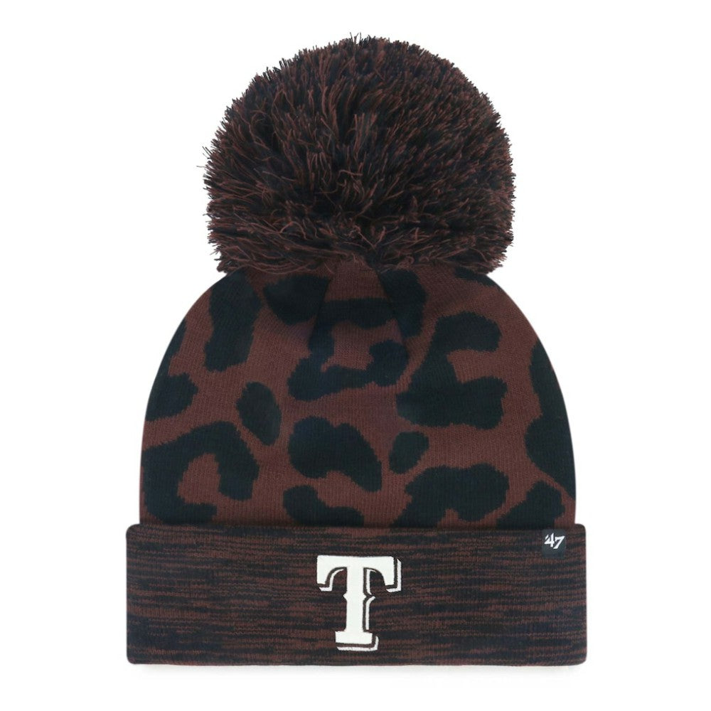 Texas Rangers '47 Women's Rosette Cuffed Knit Hat with Pom Online