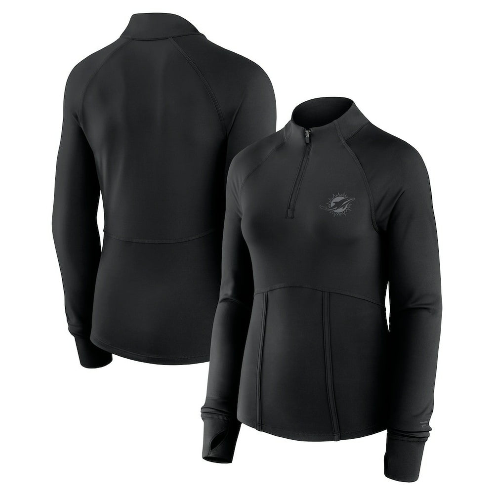 Miami Dolphins Women's Elements Quarter-Zip Jacket Black - Fanatics