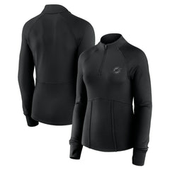 Miami Dolphins Women's Elements Quarter-Zip Jacket Black - Fanatics