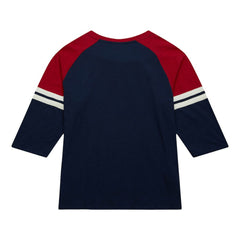 Boston Red Sox Mitchell & Ness Cooperstown Collection Legendary Raglan Slub Henley 3/4-Sleeve T-Shirt Sale