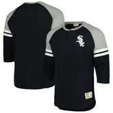 Chicago White Sox Mitchell & Ness Cooperstown Collection Legendary Raglan Slub Henley 3/4-Sleeve T-Shirt Clearance
