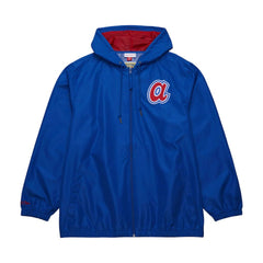 Atlanta Braves Mitchell & Ness Cooperstown Collection Vintage Logo Full-Zip Hoodie Windbreaker Jacket for sale