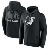 Baltimore Orioles Monochrome Personalized Name & Number Pullover Hoodie Online