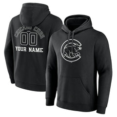 Chicago Cubs Monochrome Personalized Name & Number Pullover Hoodie discount