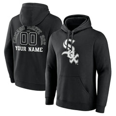 Chicago White Sox Monochrome Personalized Name & Number Pullover Hoodie Clearance