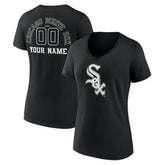 Chicago White Sox Women's Monochrome Personalized Name & Number V-Neck T-Shirt Online