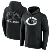 Cincinnati Reds Monochrome Personalized Name & Number Pullover Hoodie Near Me