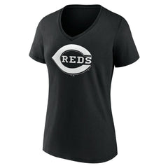 Cincinnati Reds Women's Monochrome Personalized Name & Number V-Neck T-Shirt On Sale