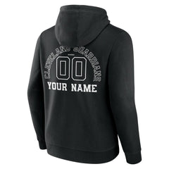 Cleveland Guardians Monochrome Personalized Name & Number Pullover Hoodie On Sale