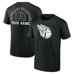 Cleveland Guardians Monochrome Personalized Name & Number T-Shirt Lifestyle