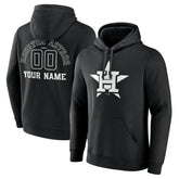 Houston Astros Monochrome Personalized Name & Number Pullover Hoodie Sale