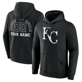 Kansas City Royals Monochrome Personalized Name & Number Pullover Hoodie Clearance