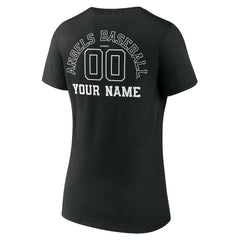 Los Angeles Angels Women's Monochrome Personalized Name & Number V-Neck T-Shirt Sale