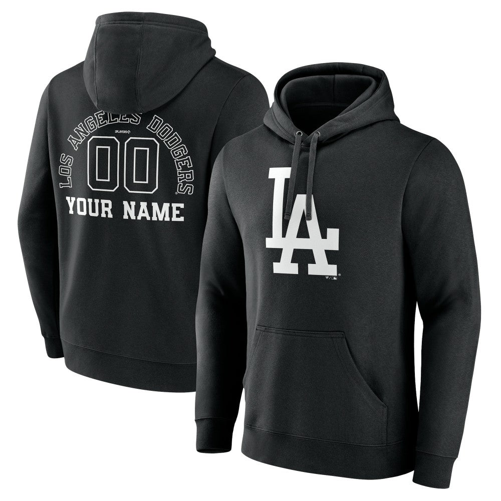 Los Angeles Dodgers Monochrome Personalized Name & Number Pullover Hoodie Sale
