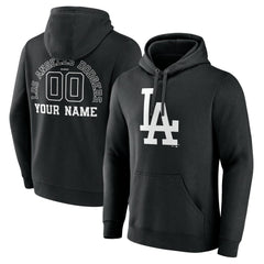 Los Angeles Dodgers Monochrome Personalized Name & Number Pullover Hoodie Sale