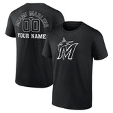 Miami Marlins Monochrome Personalized Name & Number T-Shirt discount
