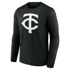 Minnesota Twins Monochrome Personalized Name & Number Long Sleeve T-Shirt Lifestyle