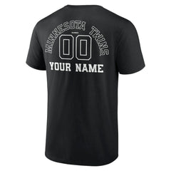 Minnesota Twins Monochrome Personalized Name & Number T-Shirt Online