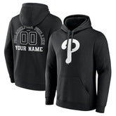 Philadelphia Phillies Monochrome Personalized Name & Number Pullover Hoodie Clearance