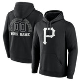 Pittsburgh Pirates Monochrome Personalized Name & Number Pullover Hoodie for sale