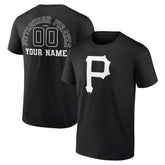 Pittsburgh Pirates Monochrome Personalized Name & Number T-Shirt Sale