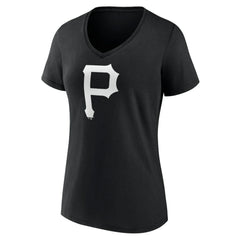 Pittsburgh Pirates Women's Monochrome Personalized Name & Number V-Neck T-Shirt for sale