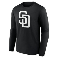San Diego Padres Monochrome Personalized Name & Number Long Sleeve T-Shirt On Sale