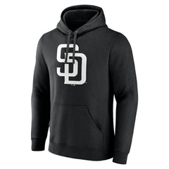 San Diego Padres Monochrome Personalized Name & Number Pullover Hoodie Lifestyle