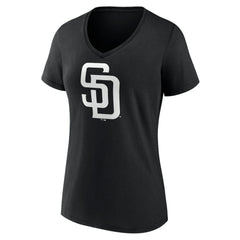 San Diego Padres Women's Monochrome Personalized Name & Number V-Neck T-Shirt On Sale