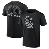 St. Louis Cardinals Monochrome Personalized Name & Number T-Shirt Lifestyle